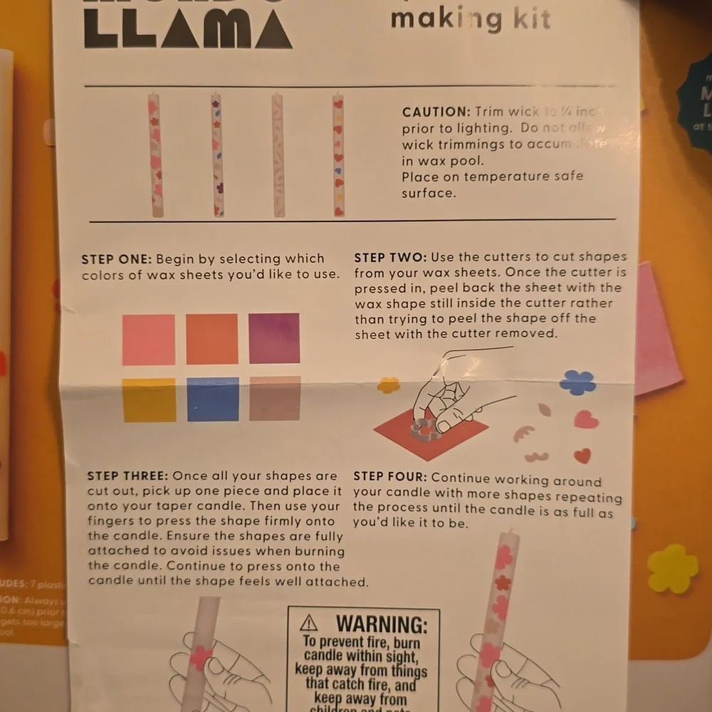 New Mondo Llama 4 Pc Taper Candle Decorating Kit‎